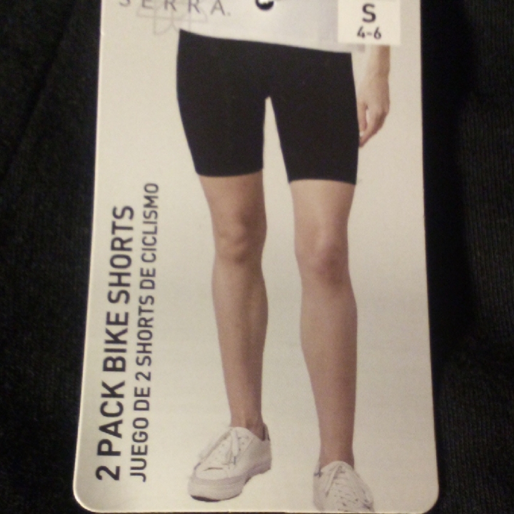 NWT! Serra Black Bike Shorts 2-Pack